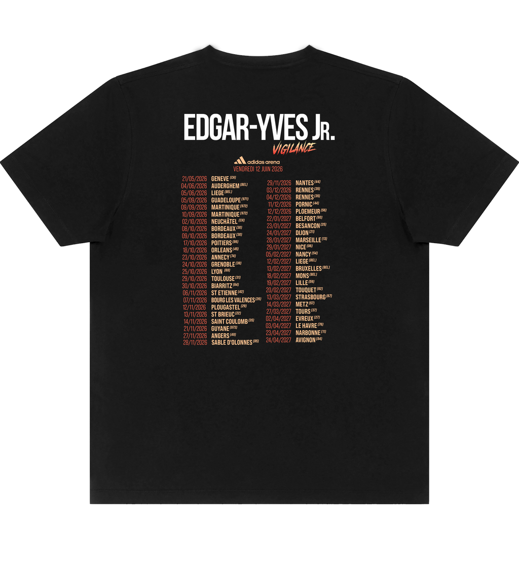 T-Shirt Noir Edgar-Yves Jr. - Egar-Yves Tour