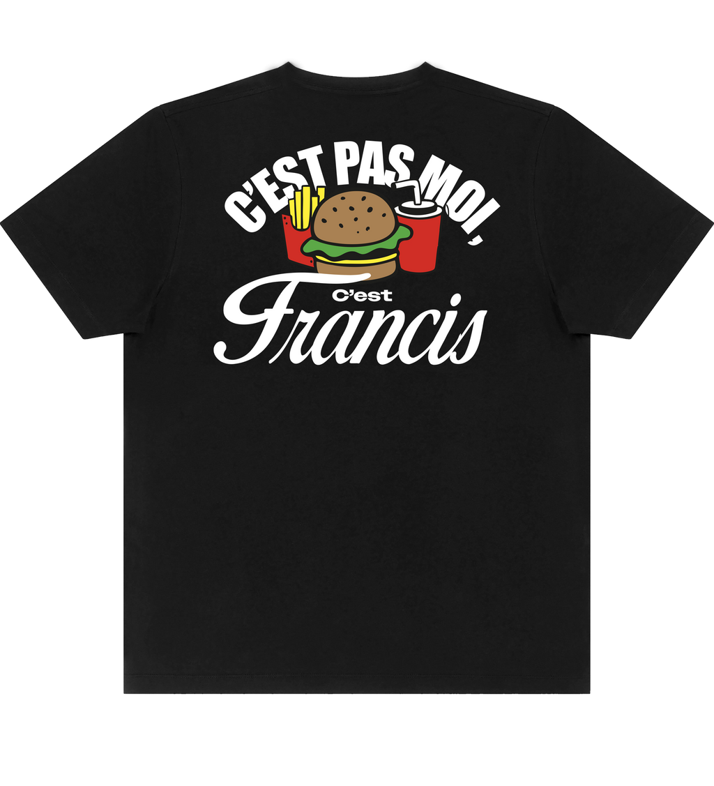 T-Shirt Noir Edgar-Yves Jr. - " C'est Pas moi c'est Francis "