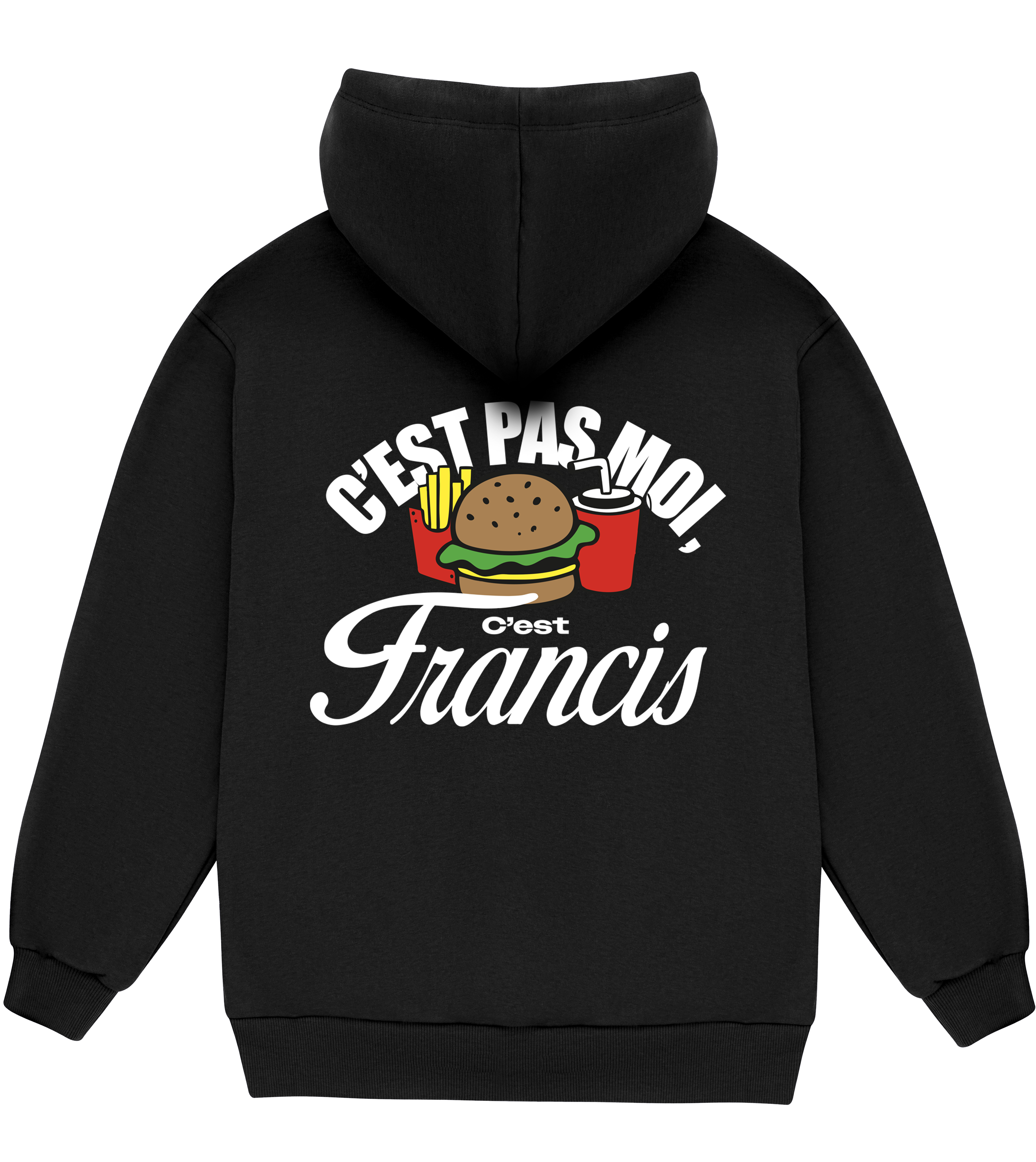 Hoodie Noir Edgar-Yves Jr. - " C'est Pas moi c'est Francis "