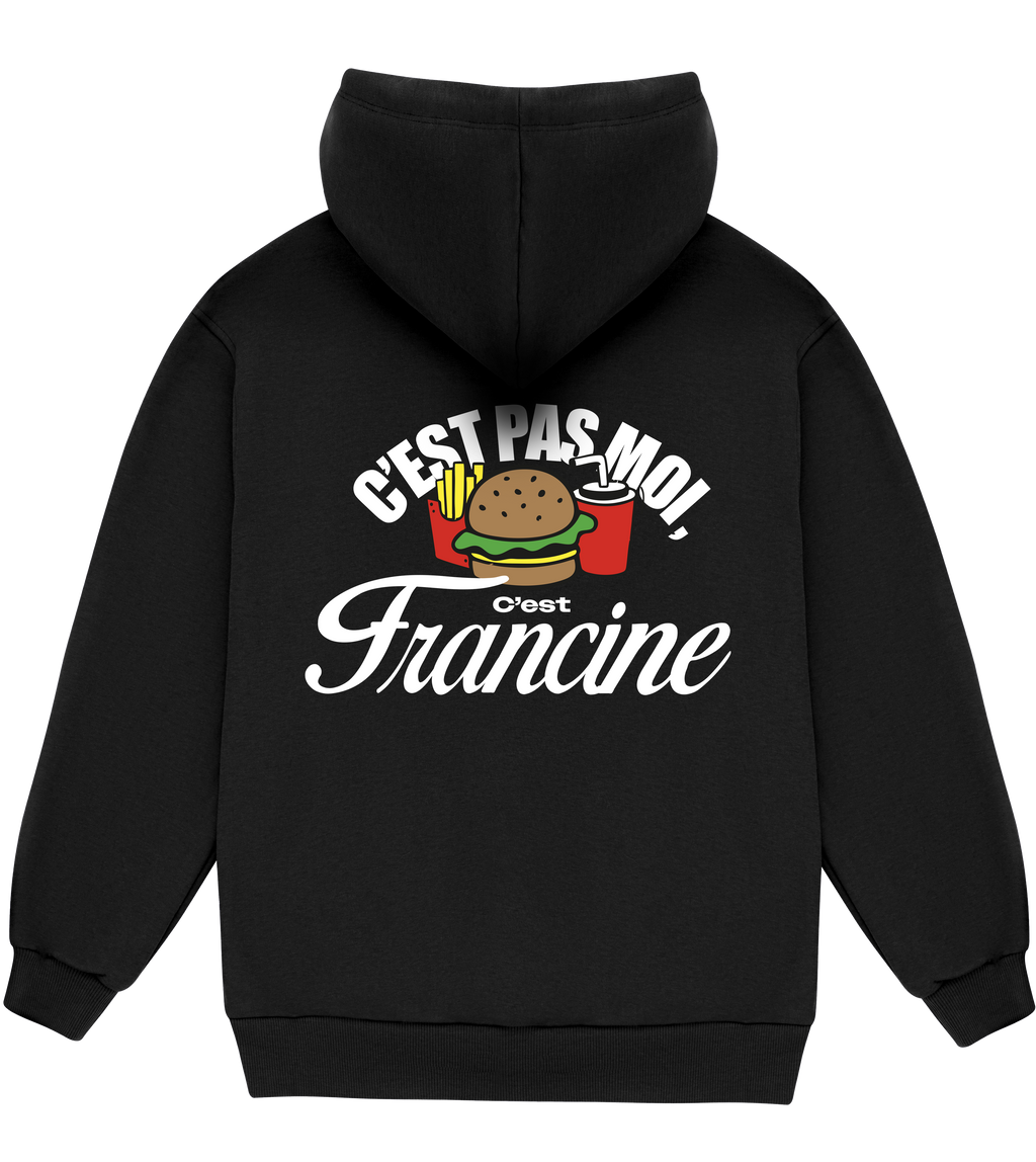 Hoodie Noir Edgar-Yves Jr. - " C'est Pas moi c'est Francine "
