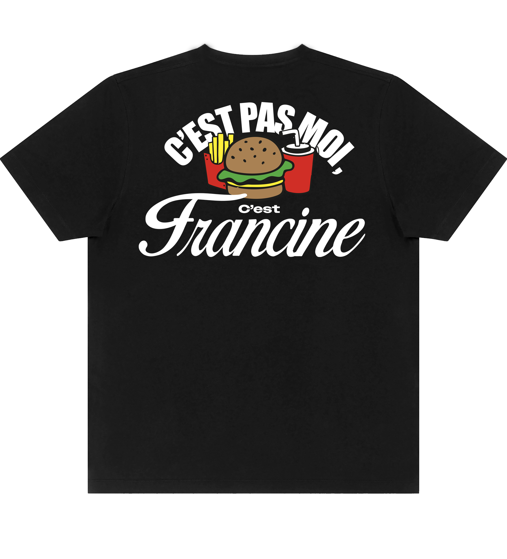 T-Shirt Noir Edgar-Yves Jr. - " C'est Pas moi c'est Francine "