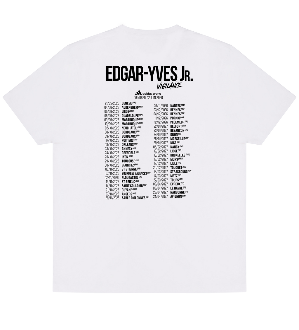 T-Shirt Blanc Edgar-Yves Jr. - Egar-Yves Tour
